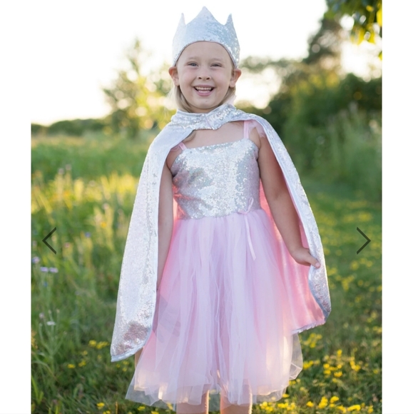 Great Pretenders Reversible Cape Halloween Costume Dress Up Sz 4-6Y Pink Sequin - Picture 8 of 12